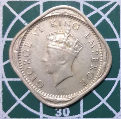 燕姐换藏第三十五拍 印度乔治六世流通币一套八枚含银币三枚