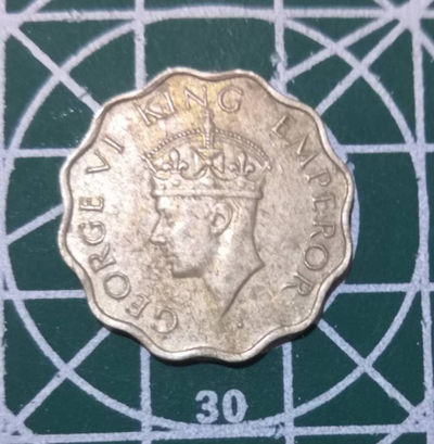 燕姐换藏第三十五拍 印度乔治六世流通币一套八枚含银币三枚