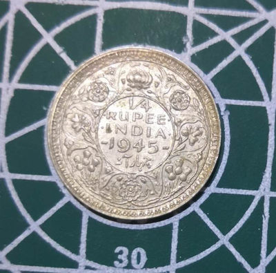 燕姐换藏第三十五拍 印度乔治六世流通币一套八枚含银币三枚