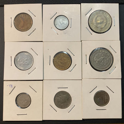 紫瑗钱币—微拍第47期  - 外国钱币一组9枚 NO.1