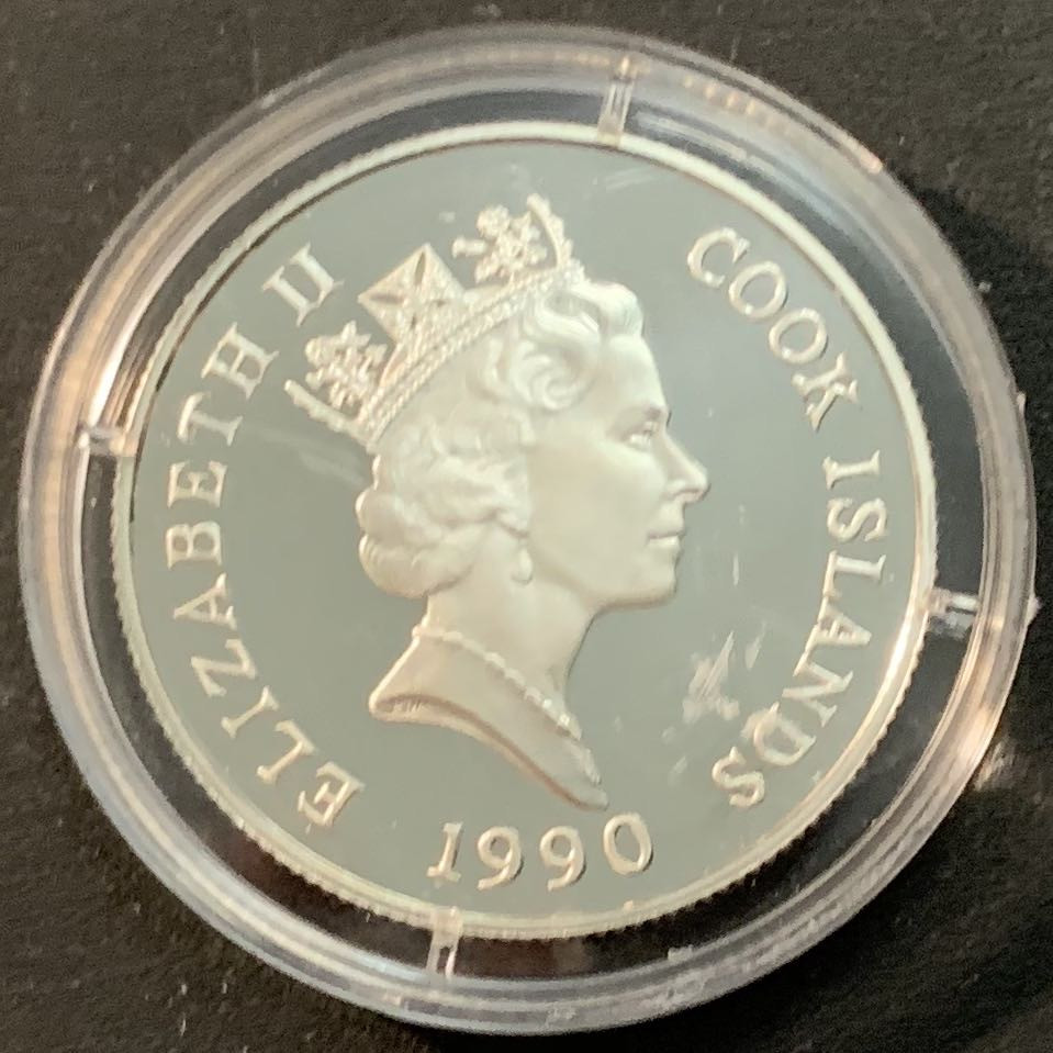 紫瑗钱币—微拍第47期  库克群岛 1990年 巴塞罗那奥运会 短跑 10元 10克 0.925银 精制