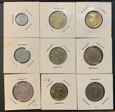 紫瑗钱币—微拍第47期  - 外国钱币一组9枚 NO.2