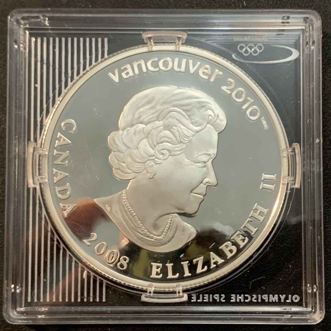 紫瑗钱币—微拍第47期  加拿大 2008年 10温哥华冬奥会  越野滑板 25元 幻彩银币 27.78克 0.925银 精制