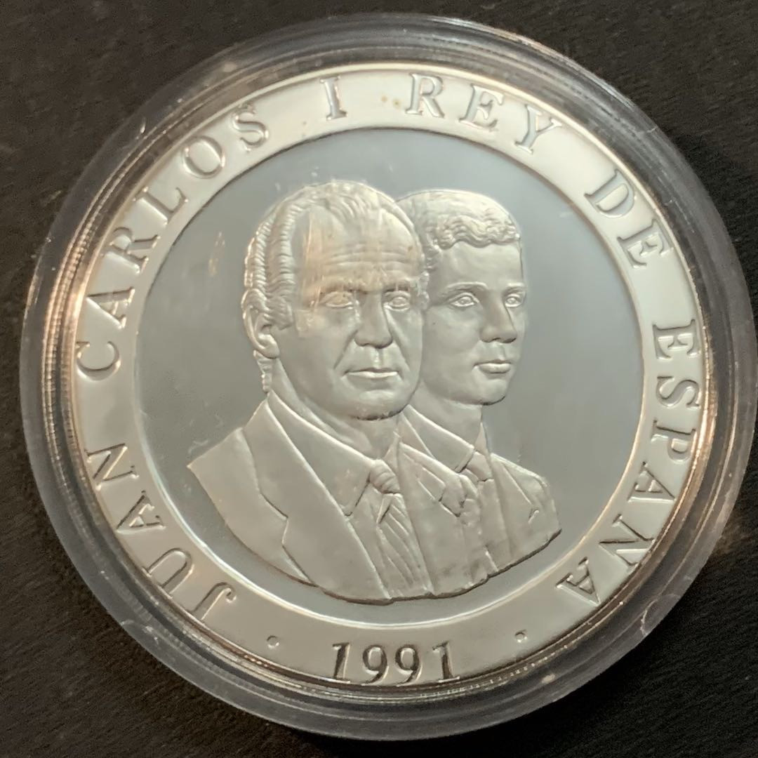 紫瑗钱币—微拍第47期  西班牙 1991年 巴塞罗那奥运会 古代马术 2000比塞塔 27克 0.925银 精制