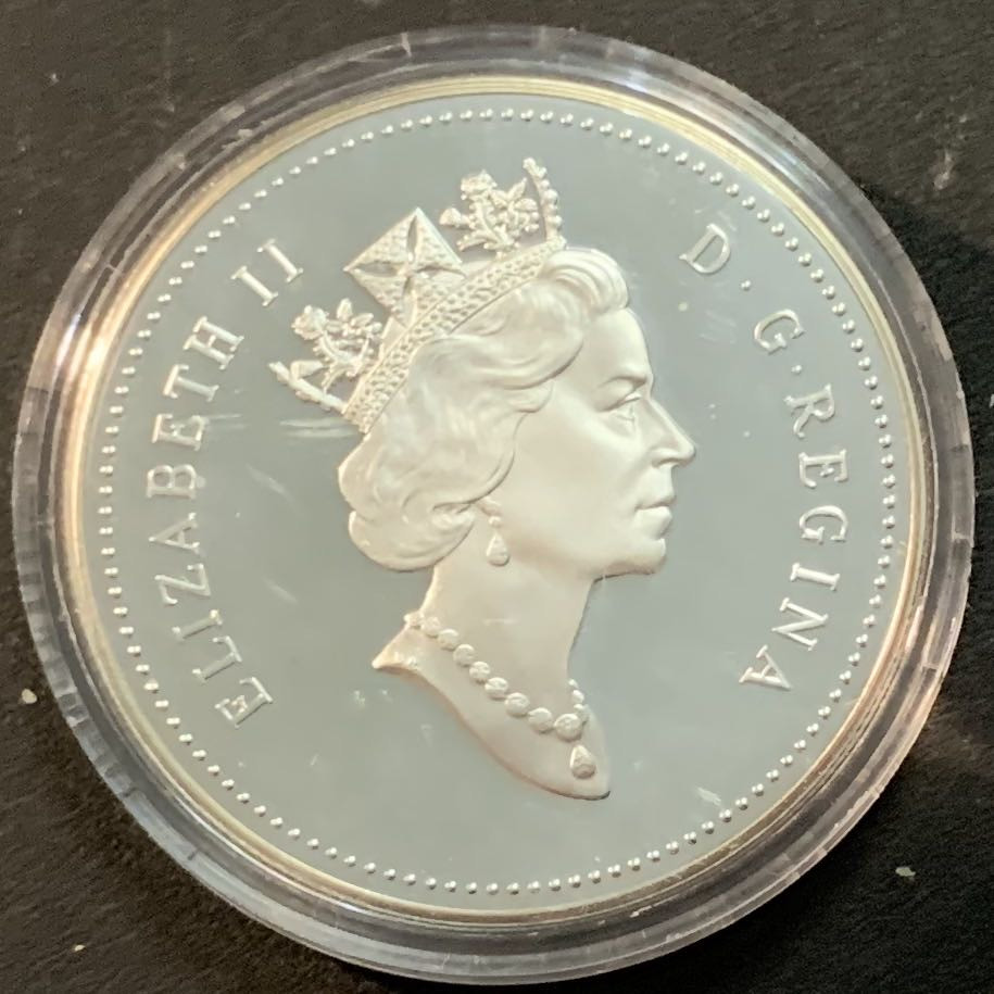 紫瑗钱币—微拍第47期  加拿大 1991年 特纳克号蒸汽船 1元 23.3克 0.5银 精制