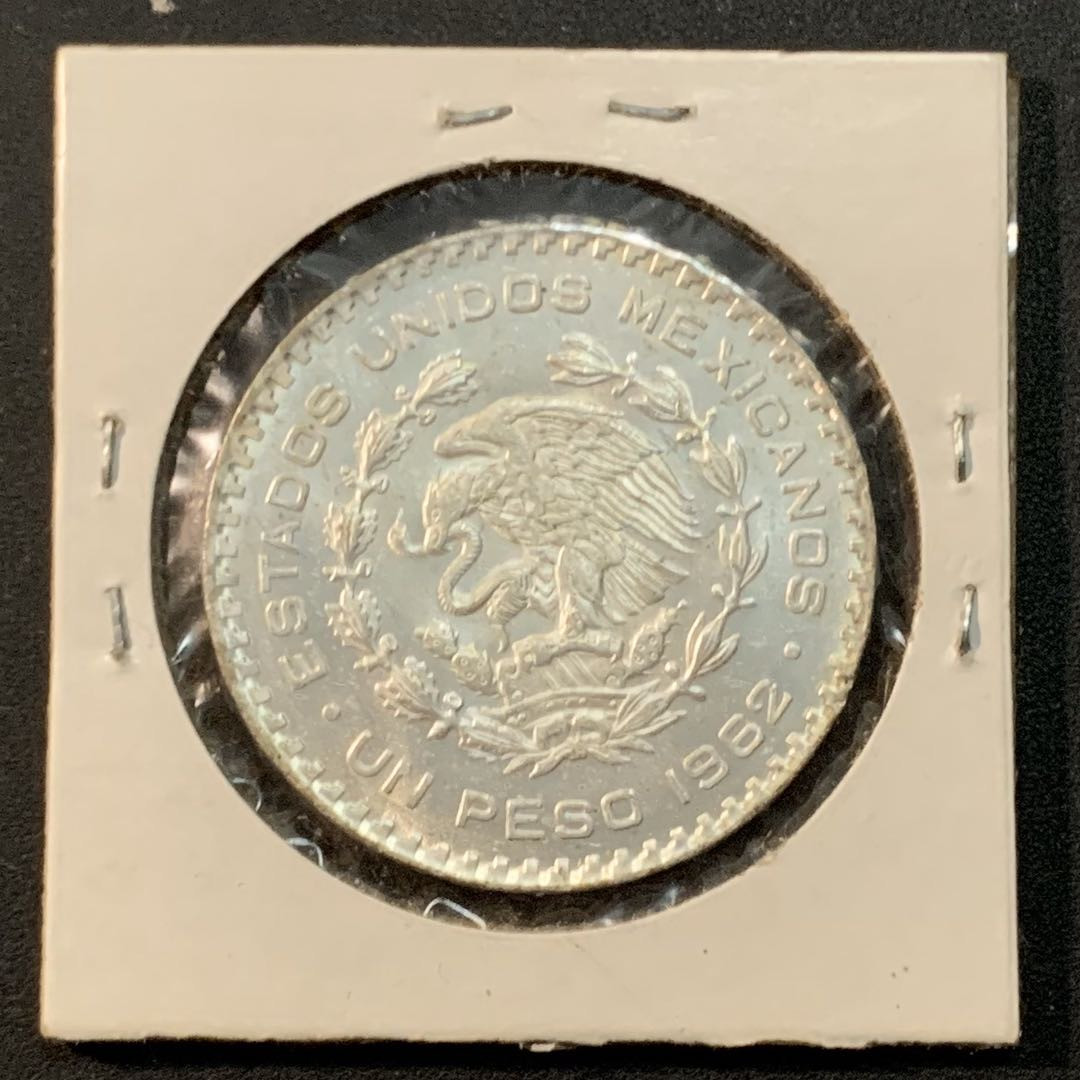 紫瑗钱币—微拍第47期  墨西哥 1962年 人物 1比索 银币 