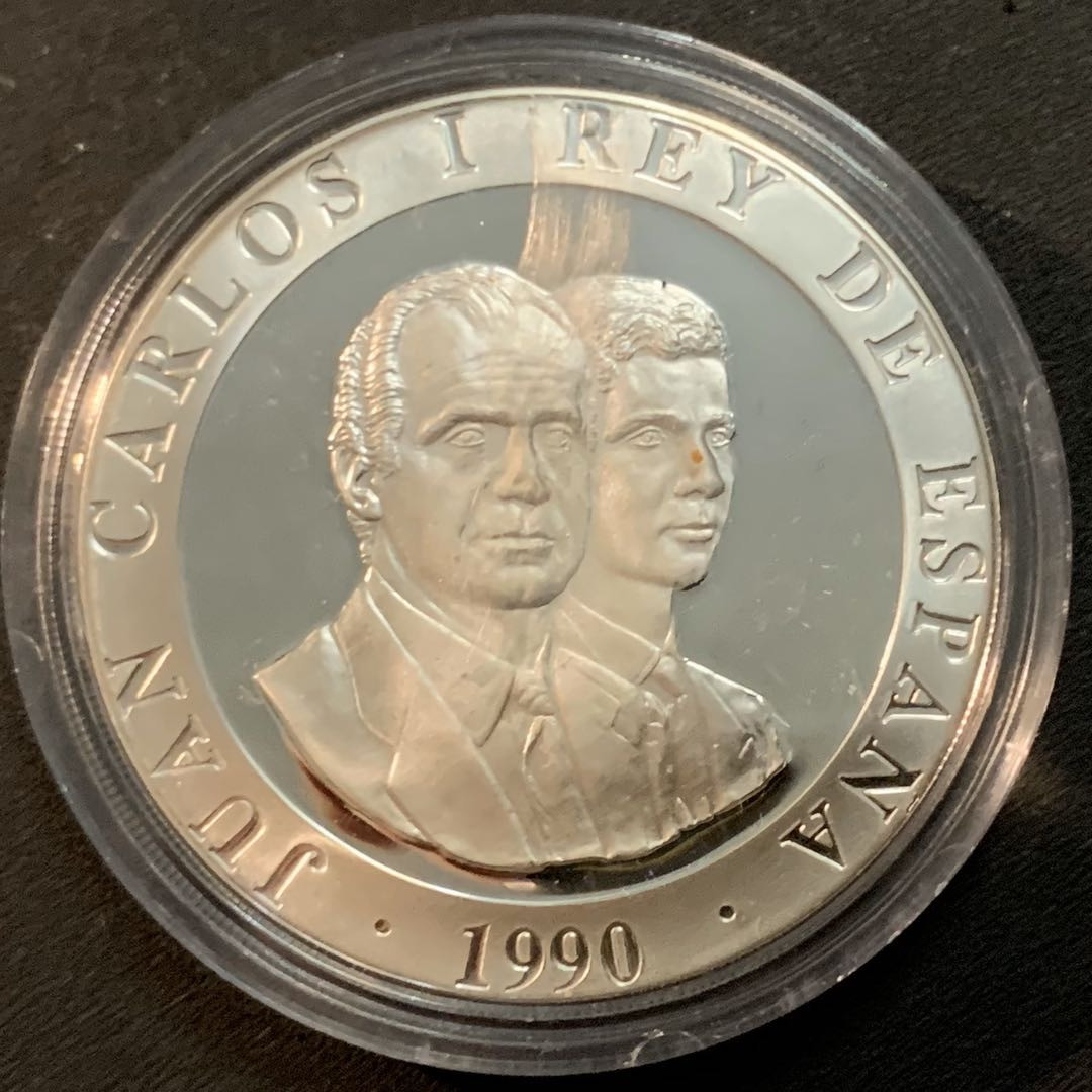 紫瑗钱币—微拍第47期  西班牙 1990年 巴塞罗那奥运会 篮球 2000比塞塔 27克 0.925银 精制