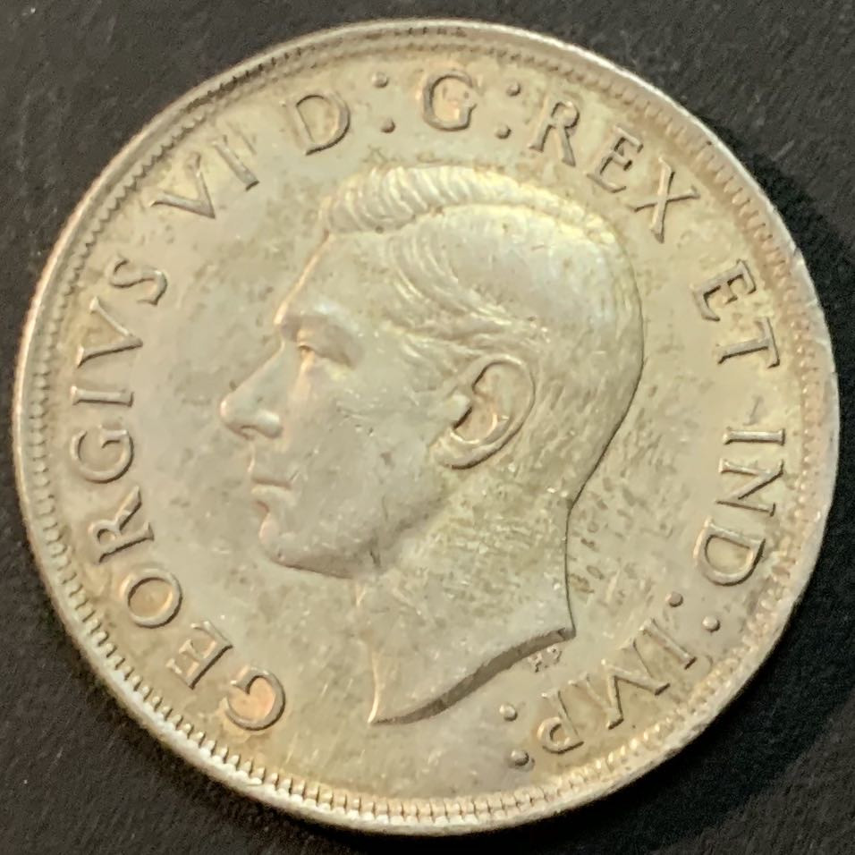 紫瑗钱币—微拍第47期  加拿大 1939年  乔治六世 议会百年 1元 23.5克 0.8银