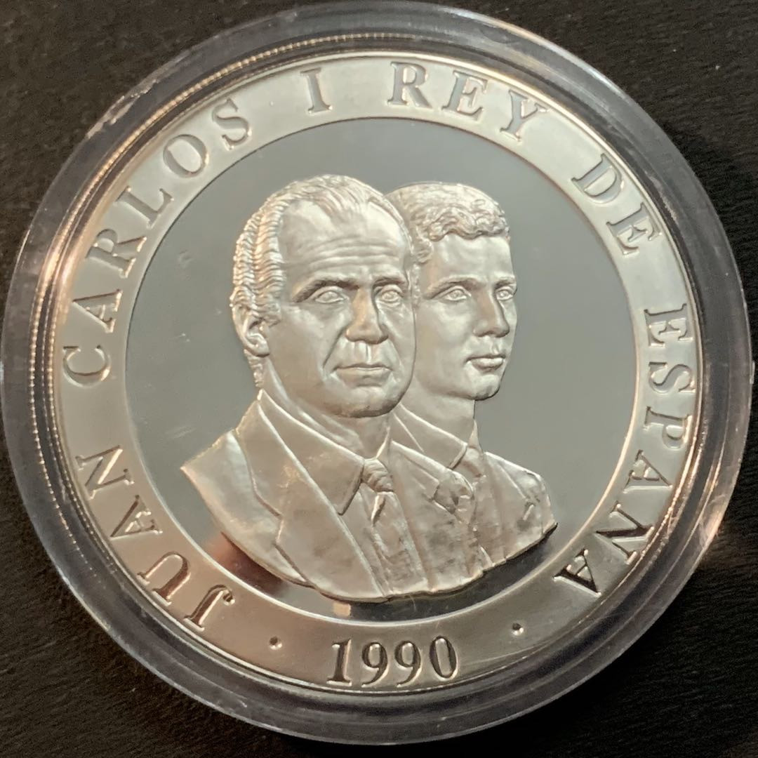 紫瑗钱币—微拍第47期  西班牙 1990年 巴塞罗那奥运会 人梯 2000比塞塔 27克 0.925银 精制