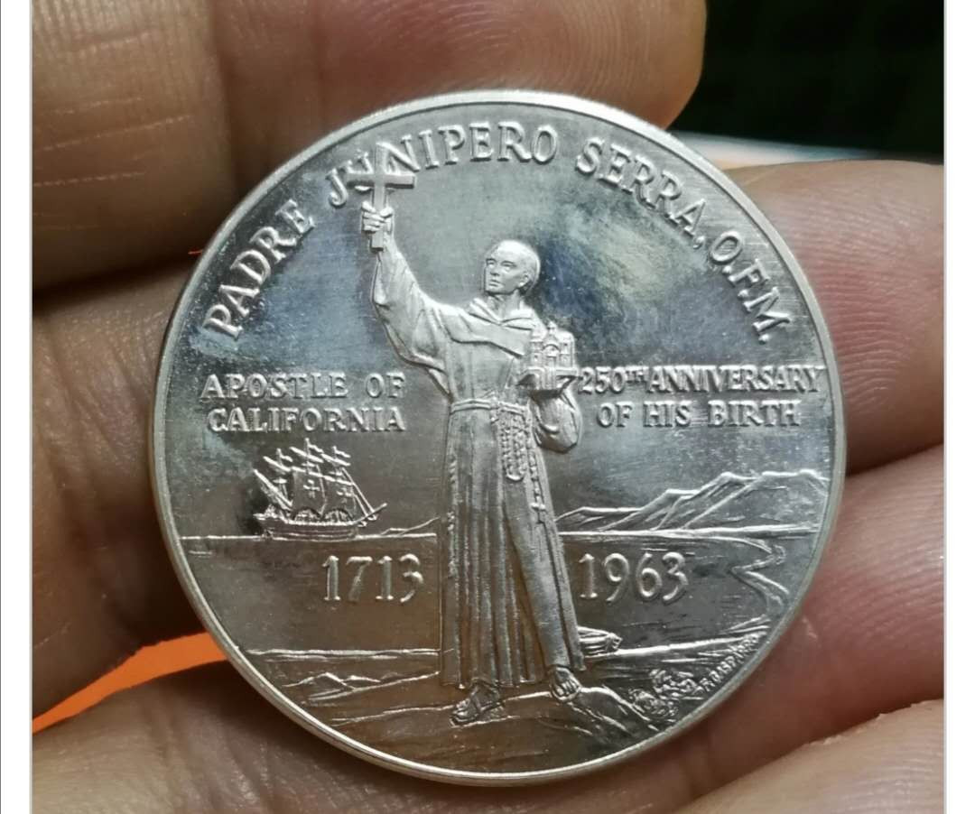 北京马甸外币专卖拍卖第二期。陆续上新敬请关注！ 1963年美国发行发现加利福尼亚200周年纪念银章，重量：19.8克，成色：9成银
