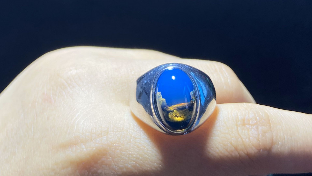 多米尼加蓝珀拍卖 多米尼加蓝珀男戒