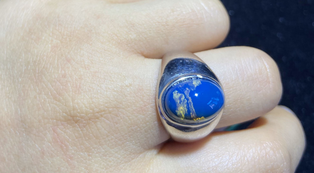 多米尼加蓝珀拍卖 多米尼加蓝珀男戒