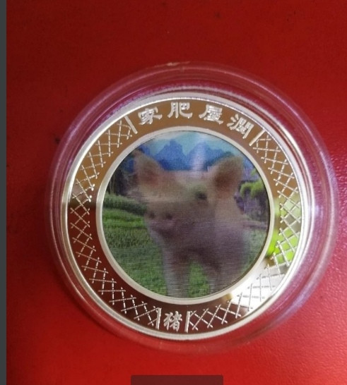 北京马甸外币专卖拍卖第二期。陆续上新敬请关注！ 2007年澳大利亚动漫会跑的猪1盎司银币