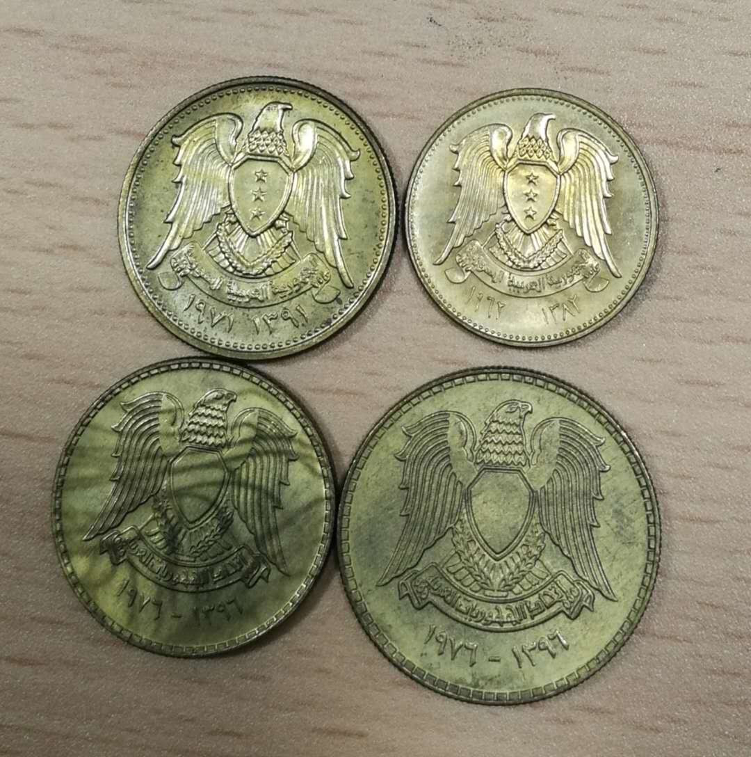 北京马甸外币专卖拍卖第三期，非贵金属硬币专场，陆续上新欢迎关注 期早叙利亚铜币4枚，品相如图带原光
