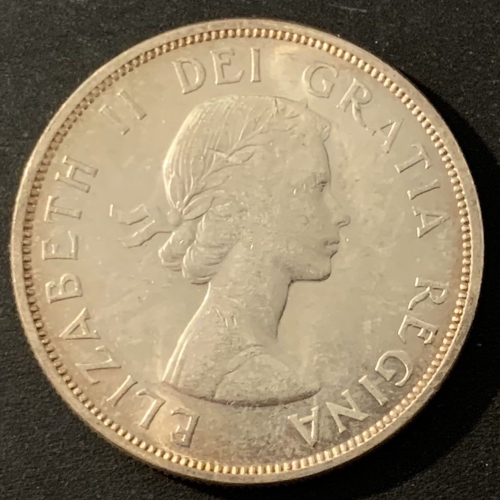 紫瑗钱币—微拍第48期  加拿大 1963年 伊丽莎白 1元 23.5克 0.8银