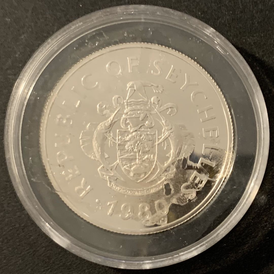 紫瑗钱币—微拍第48期  塞舌尔 1980年 国际儿童年 50卢比 19.8克 0.925银 精制