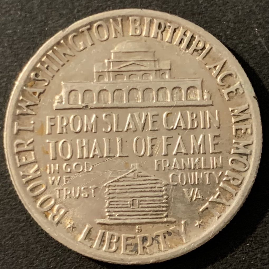 紫瑗钱币—微拍第48期  美国 1946年  黑人政治家 布克—华盛顿 50美分 12.5克 0.9银
