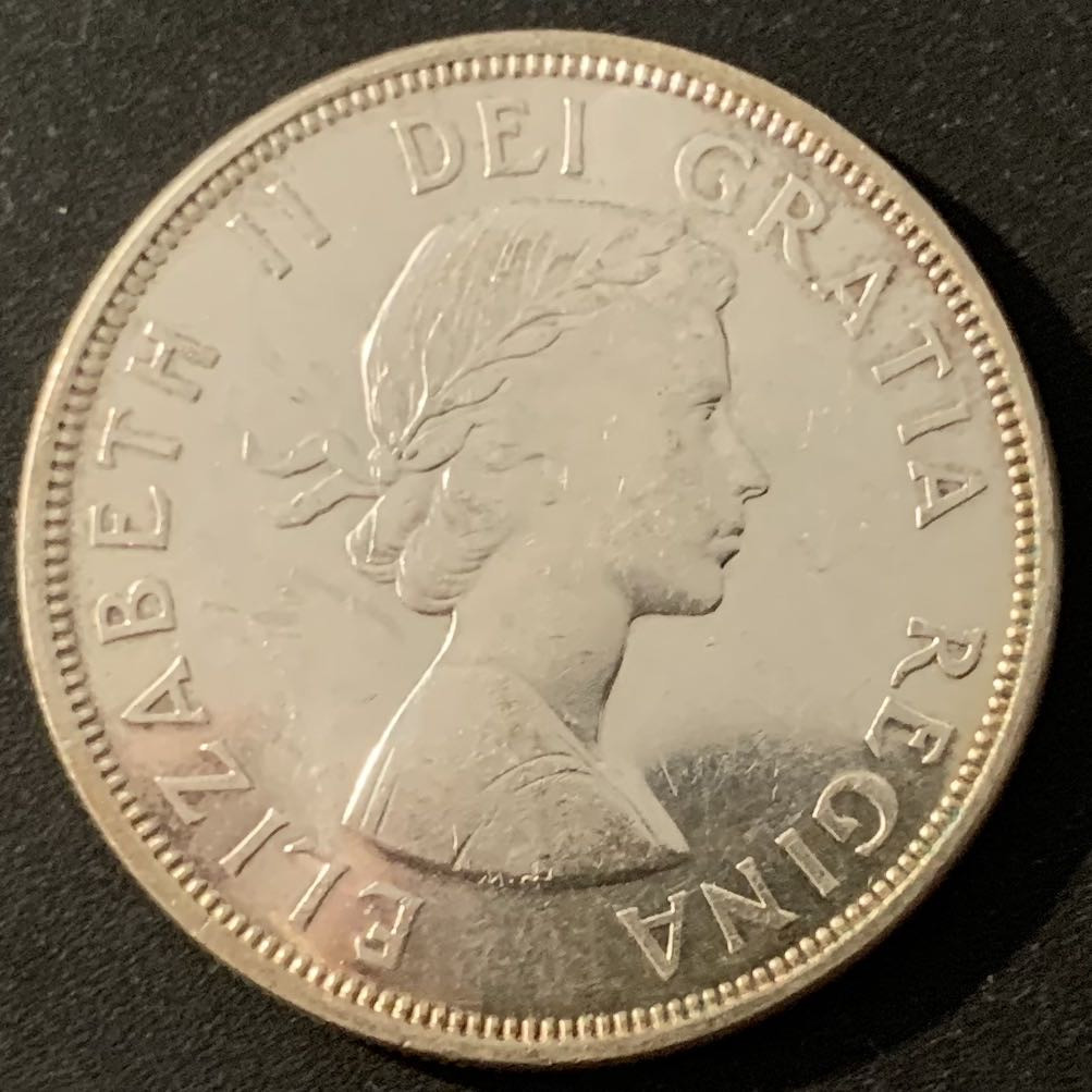 紫瑗钱币—微拍第48期  加拿大 1964年  夏洛特百年 1元 23.5克 0.8银 