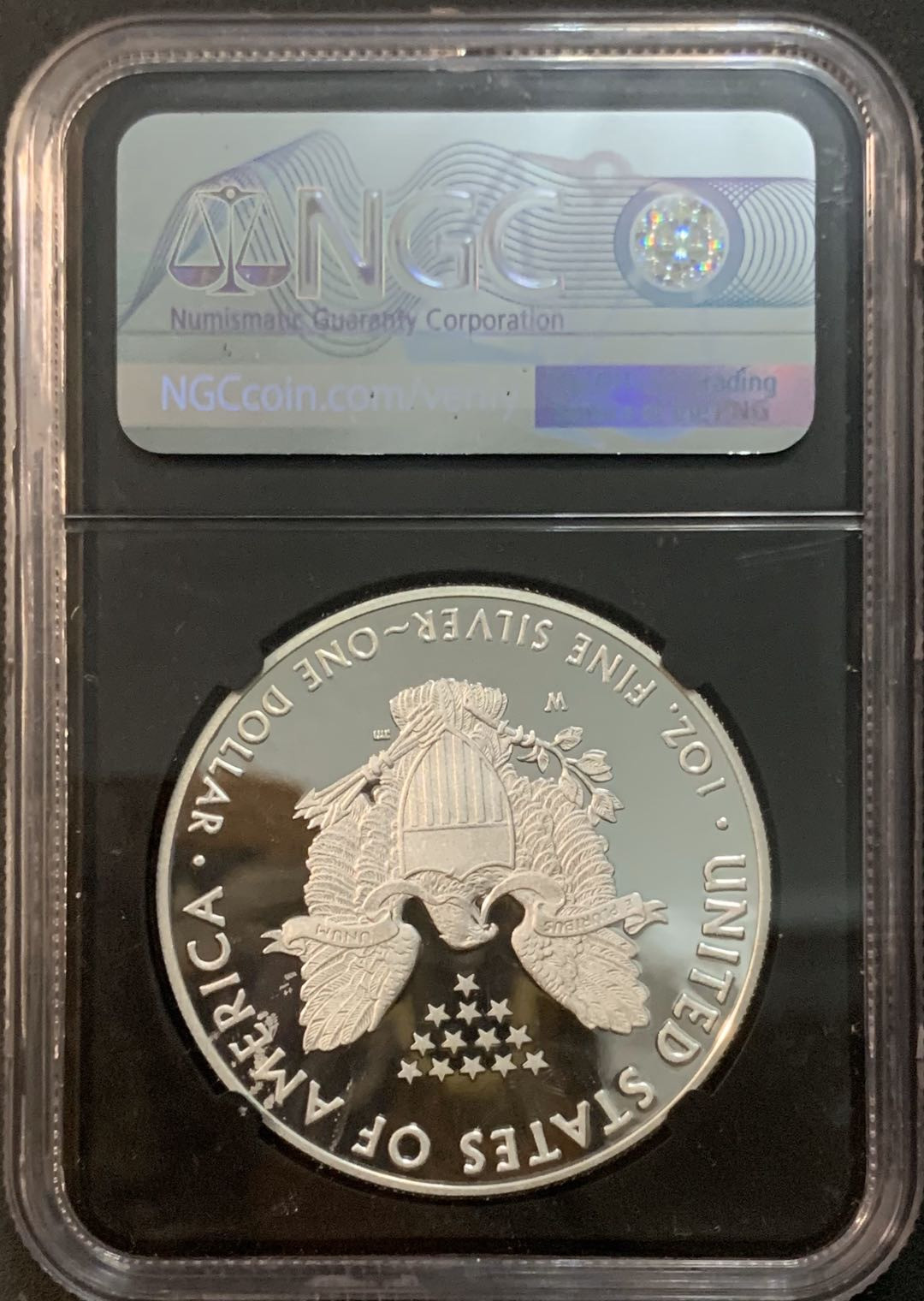 紫瑗钱币—微拍第48期  美国 2018年 W版 行走投资银币 1美元 NGC PR69 UC 首期纪念黑盒