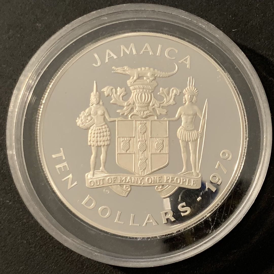 紫瑗钱币—微拍第48期  牙买加 1979年 国际儿童年 10元 22.45克 0.925银 精制