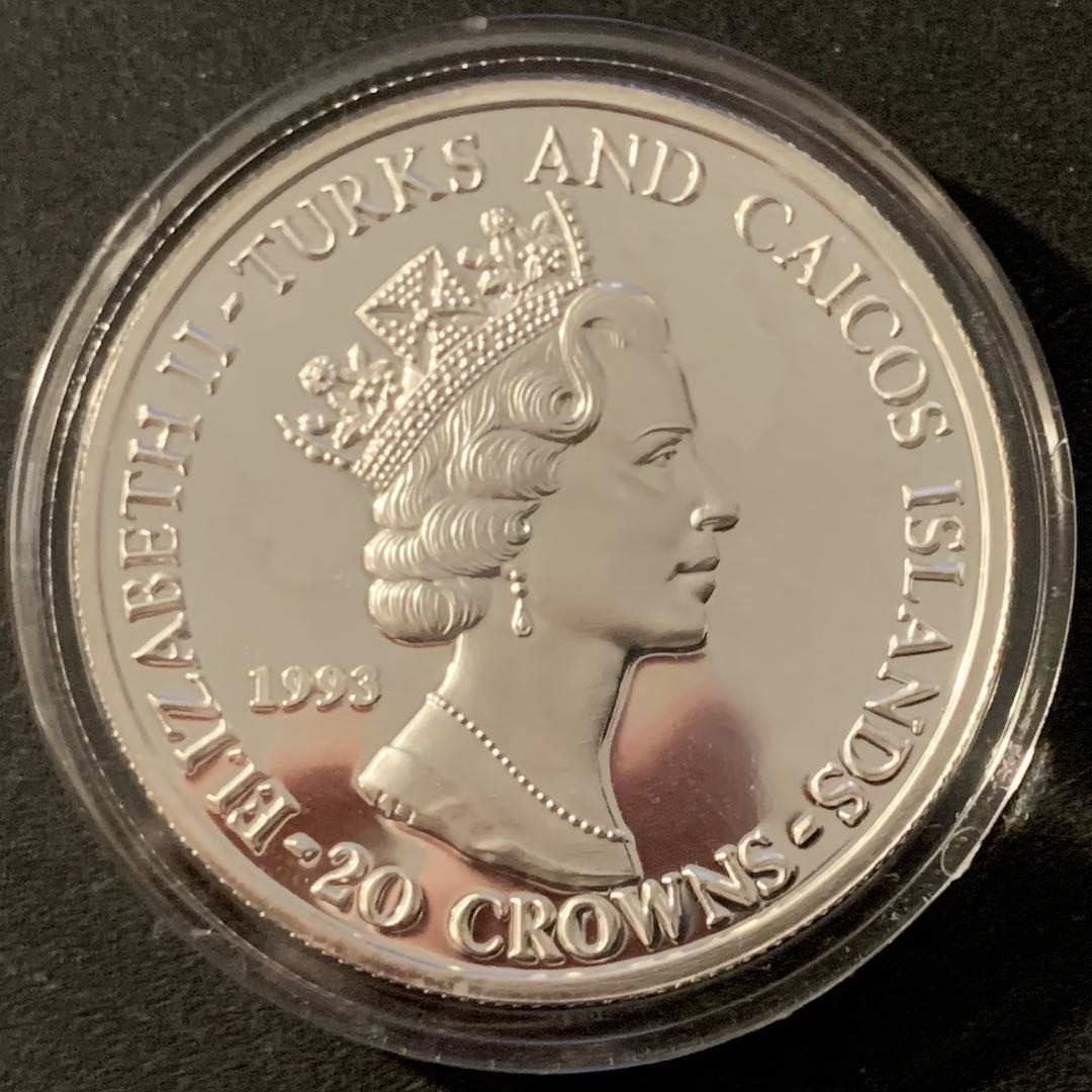 紫瑗钱币—微拍第48期  特克斯与凯恩斯 1993年 94利勒哈默尔冬奥会 高台滑雪 20克朗 31.1克 0.999银 精制