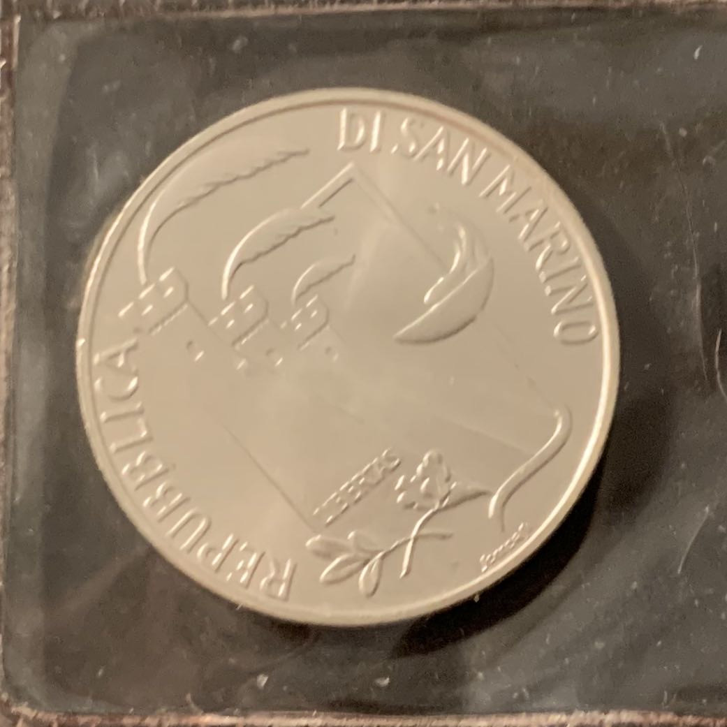 紫瑗钱币—微拍第48期  圣马力诺 1988年 汉城奥运会 1000里拉 14.6克 0.835银