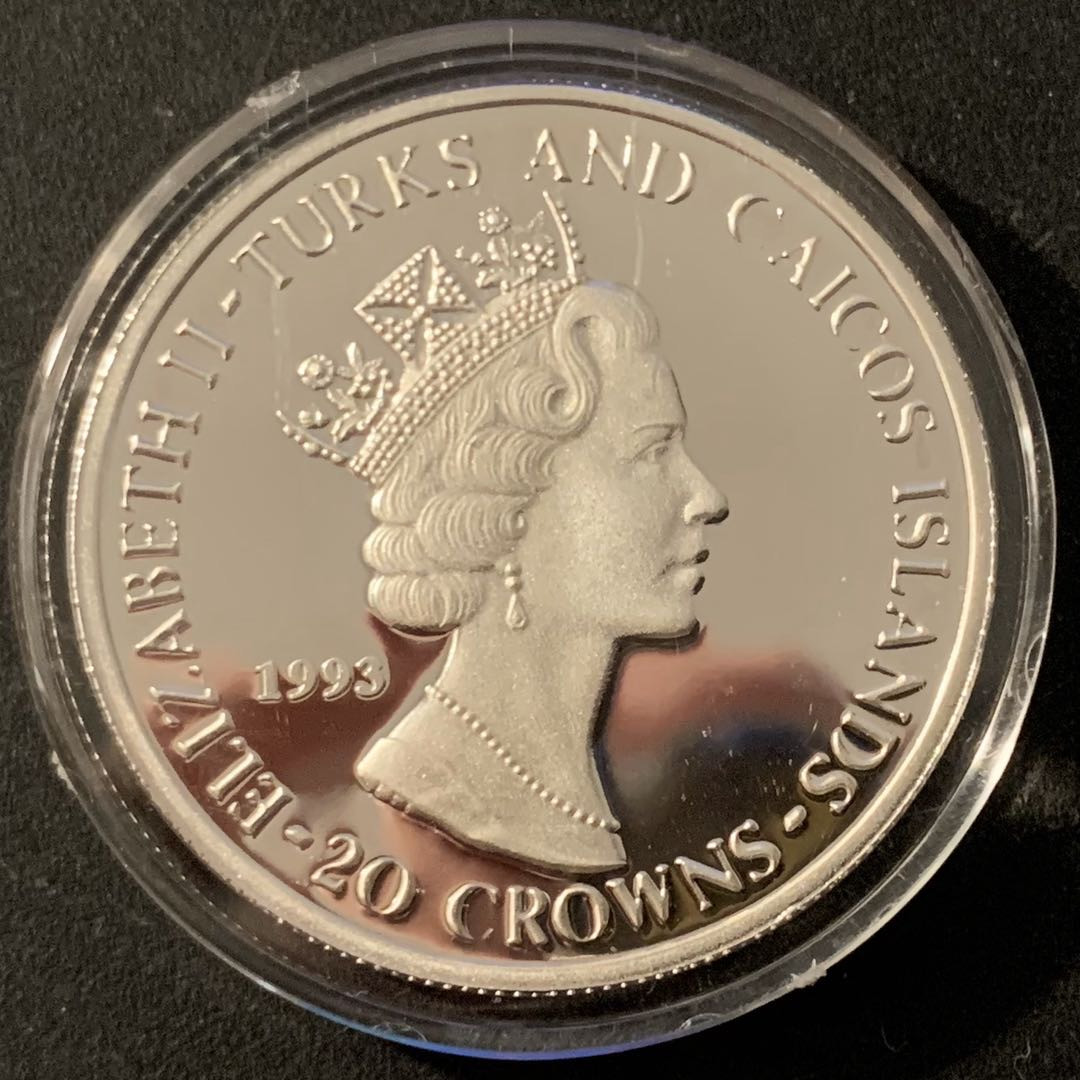 紫瑗钱币—微拍第48期  特克斯与凯恩斯 1993年 94利勒哈默尔冬奥会 冰上芭蕾 20克朗 31.1克 0.999银 精制