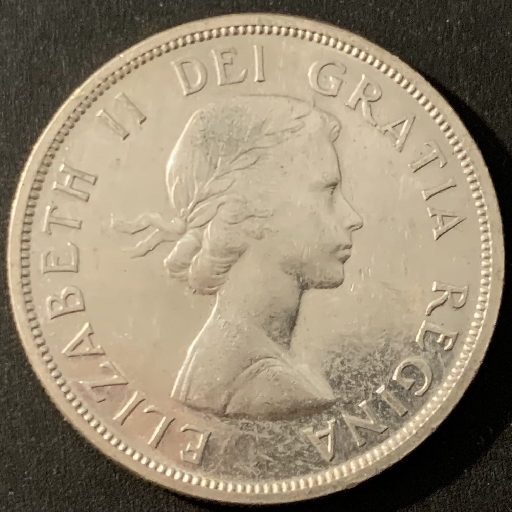 紫瑗钱币—微拍第48期  加拿大 1958年 哥伦比亚百年 1元 23.5克 0.8银 