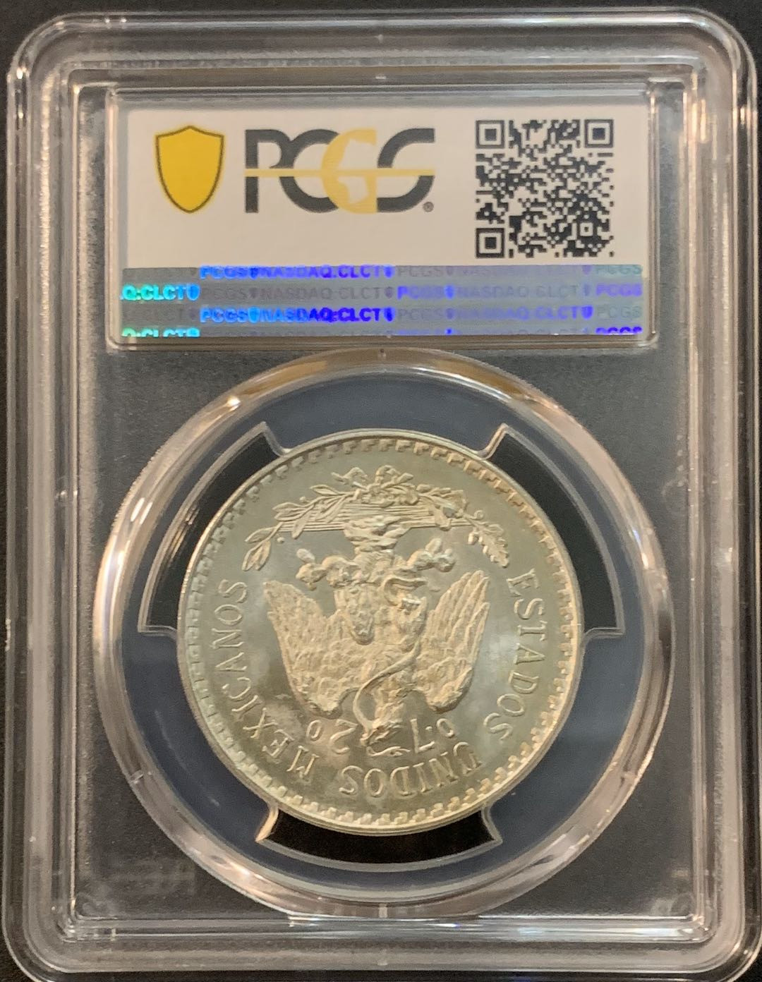 紫瑗钱币—微拍第48期  墨西哥 1943年 鹰洋 1比索 16.6克 PCGS MS66