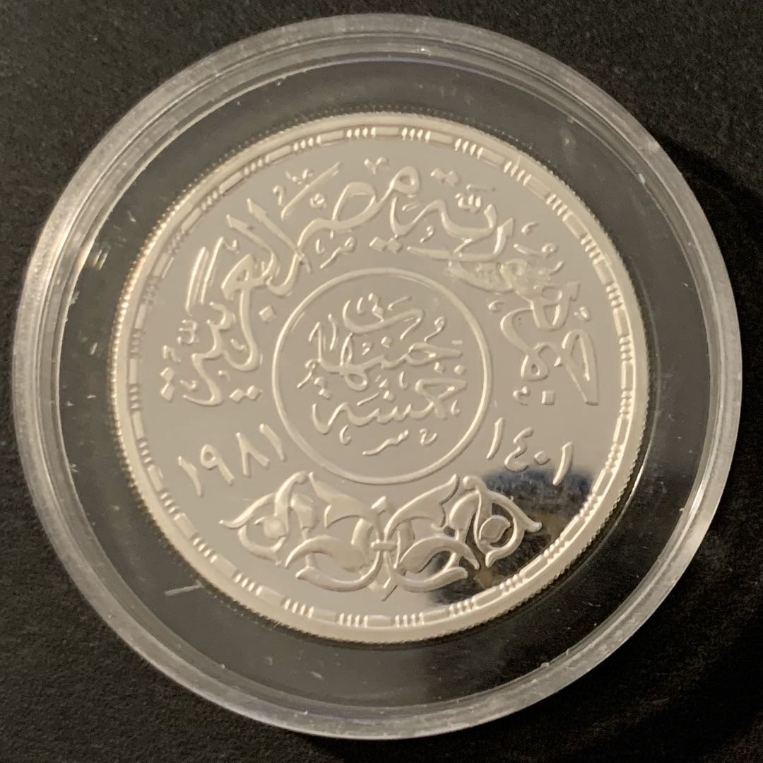 紫瑗钱币—微拍第48期  埃及 1981年 国际儿童年 5磅 24克 0.9银 精制