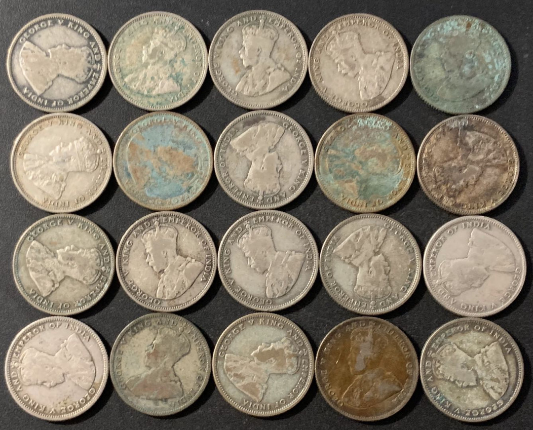 紫瑗钱币—微拍第48期  海峡殖民地 20分 银币 20枚一组 共108.6克 0.6银