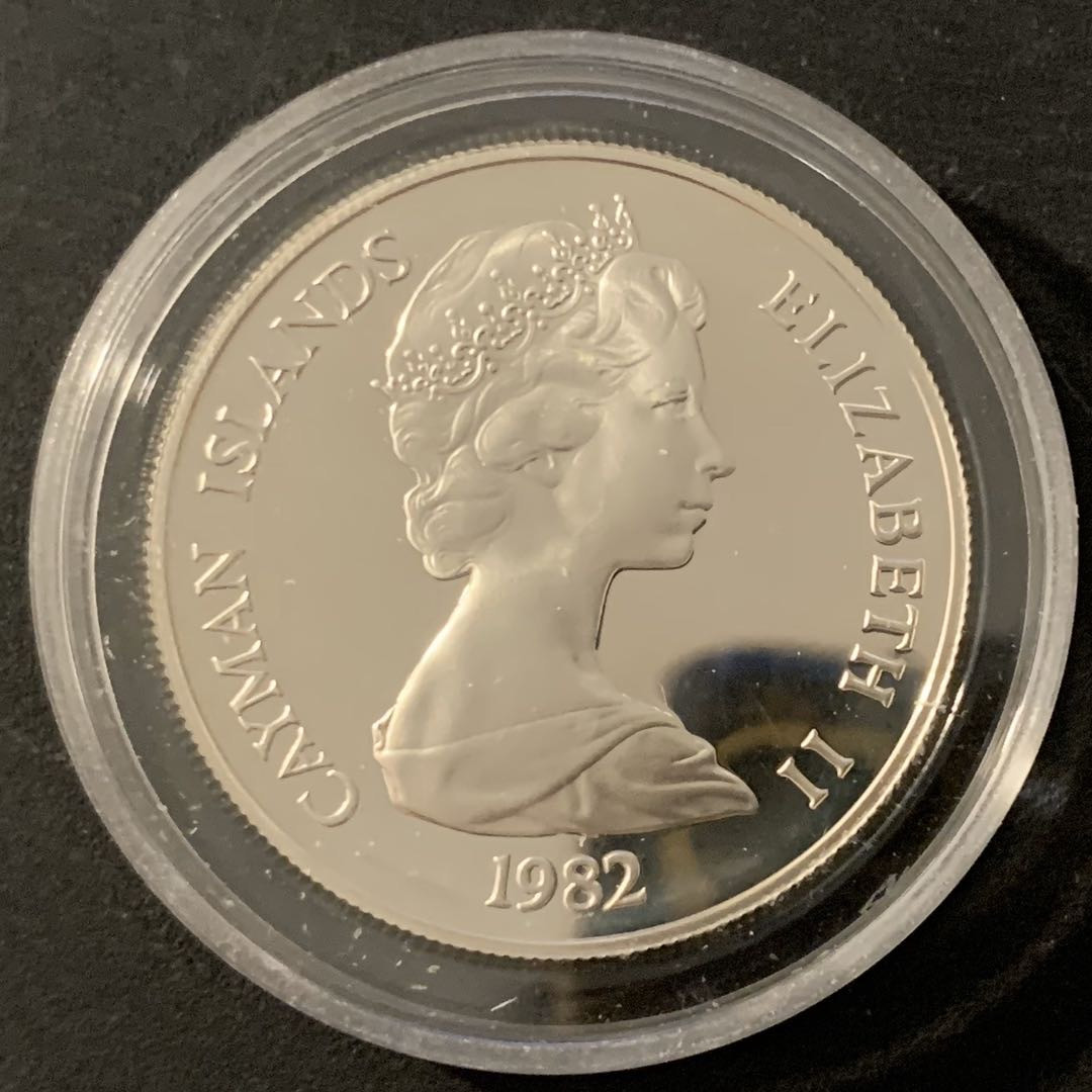 紫瑗钱币—微拍第48期  开曼群岛 1982年 国际儿童年 10元 27.9克 0.925银 精制