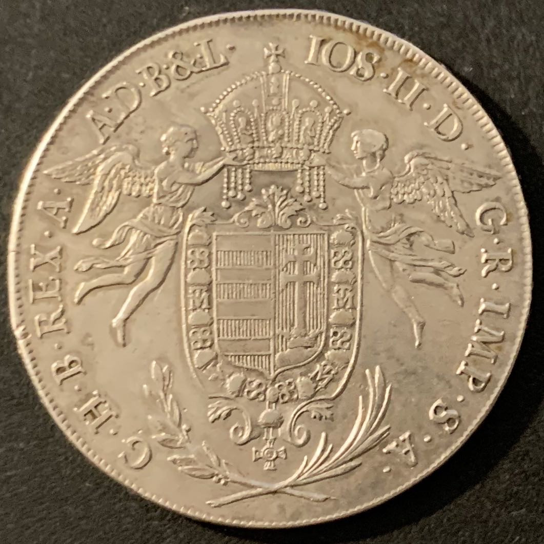 紫瑗钱币—微拍第48期  匈牙利 1786年B版 圣母抱婴 泰勒 大银币 28克 0.83银 少见版别 AU