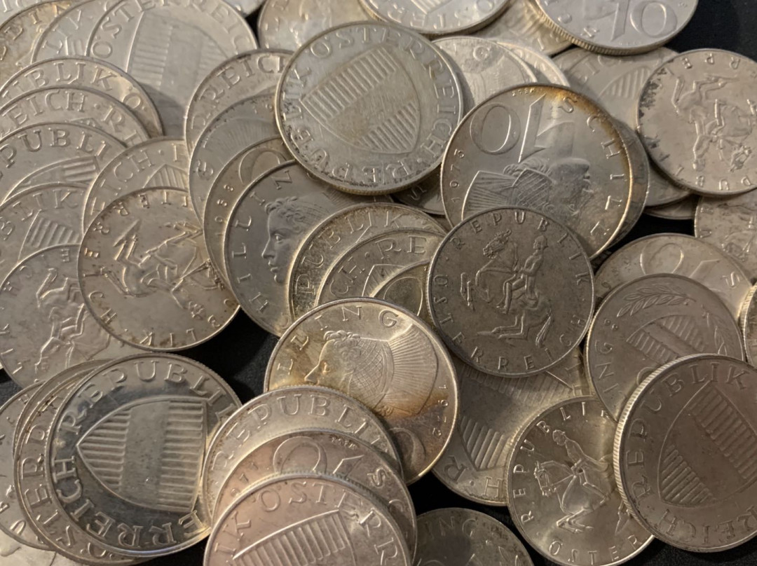 紫瑗钱币—微拍第48期  奥地利 5 10先令 混合 银币 共404克 0.64银 