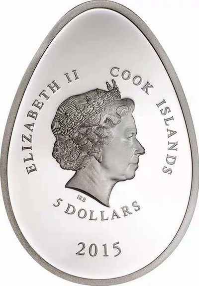 【随心拍&GetCoins】现代钱币拍卖第四十七期 库克2015年皇家彩蛋水晶镶嵌银币