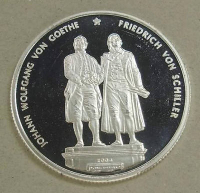 【随心拍&GetCoins】现代钱币拍卖第四十七期 多哥2004年歌德与席勒小银币