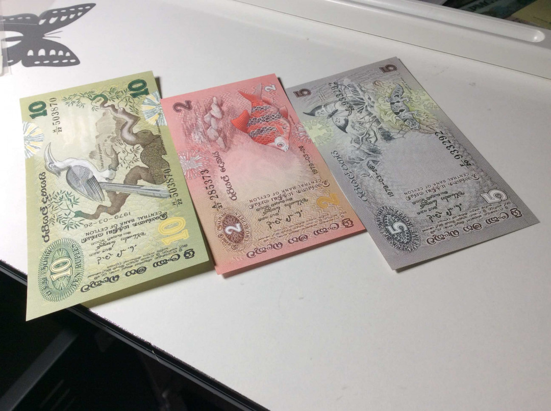 【收藏联盟】第132期拍卖——致敬女王（共60拍） 【一组6张】斯里兰卡 经典花鸟版 2-100卢比 UNC/AU/VF 品相如图