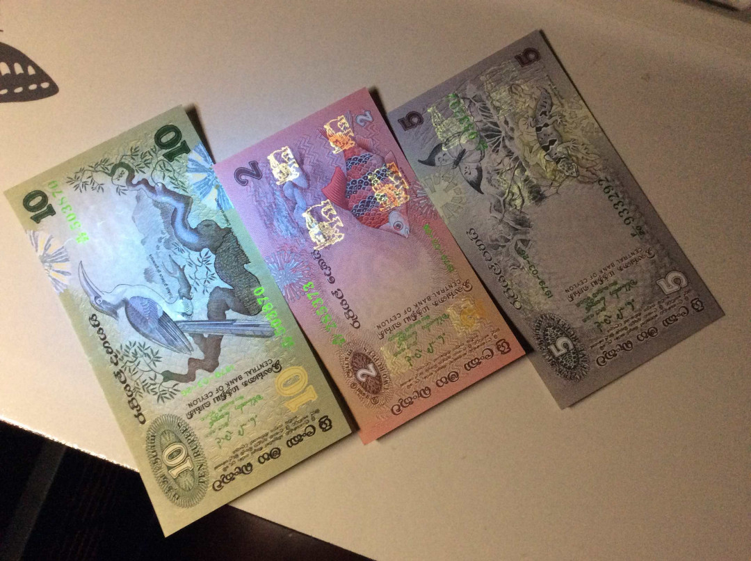 【收藏联盟】第132期拍卖——致敬女王（共60拍） 【一组6张】斯里兰卡 经典花鸟版 2-100卢比 UNC/AU/VF 品相如图