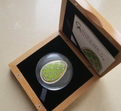 【随心拍&GetCoins】现代钱币拍卖第四十七期 库克2015年皇家彩蛋水晶镶嵌银币