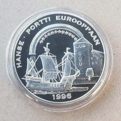【随心拍&GetCoins】现代钱币拍卖第四十七期 芬兰1996年汉莎港口城市20ECU纪念银币