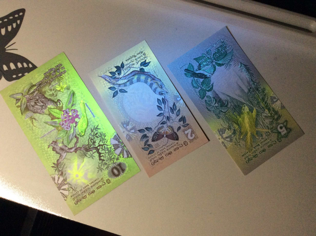 【收藏联盟】第132期拍卖——致敬女王（共60拍） 【一组6张】斯里兰卡 经典花鸟版 2-100卢比 UNC/AU/VF 品相如图