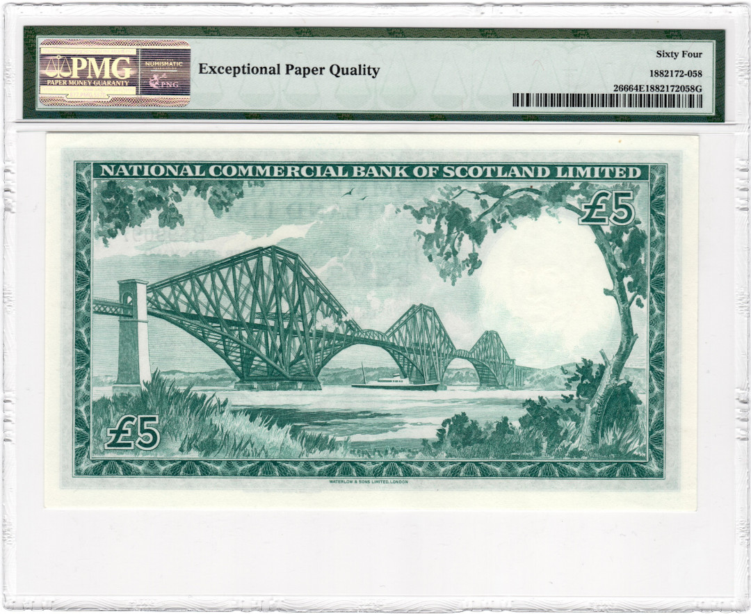 【收藏联盟】第132期拍卖——致敬女王（共60拍） 苏格兰1959年5镑PMG64EPQ P-266  