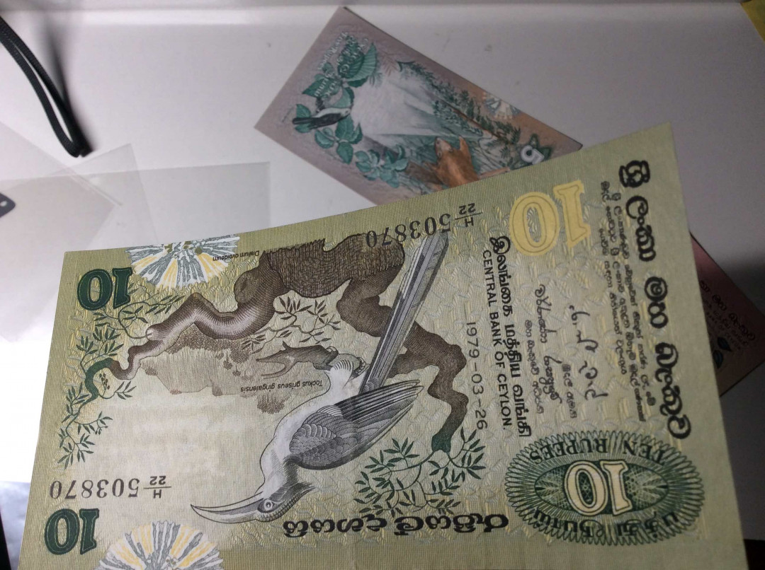 【收藏联盟】第132期拍卖——致敬女王（共60拍） 【一组6张】斯里兰卡 经典花鸟版 2-100卢比 UNC/AU/VF 品相如图