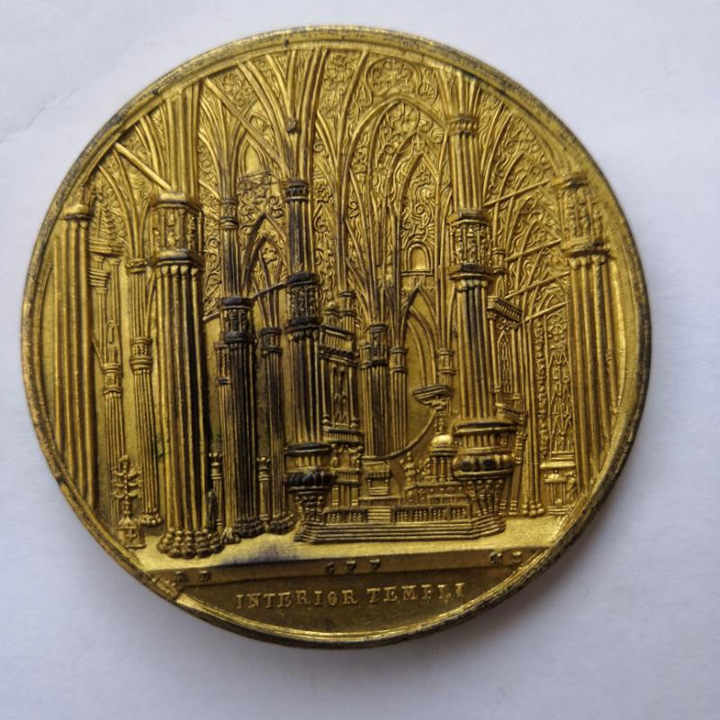 欧洲古典章拍卖（第36场） 1859年意大利米兰大教堂镀金