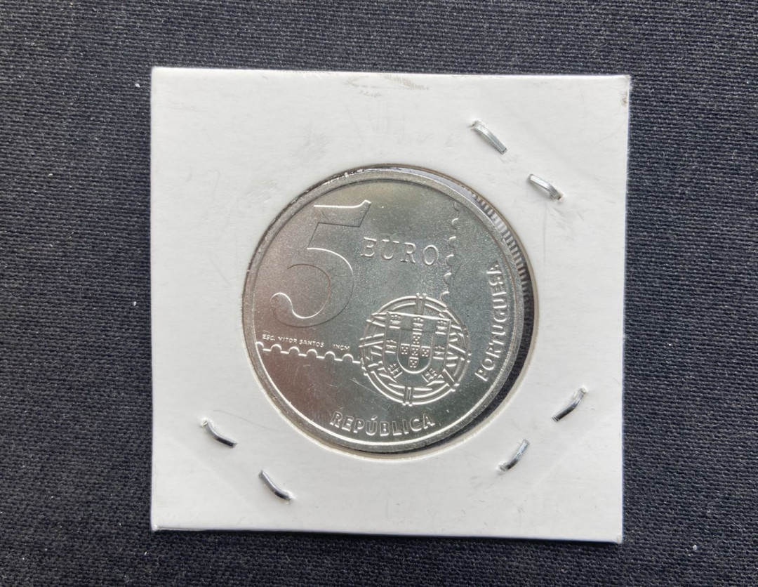 【随心拍&GetCoins】现代钱币拍卖第四十七期 葡萄牙  2003年 首枚邮票发行150周年 5欧元 普制纪念银币