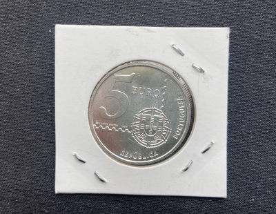 【随心拍&GetCoins】现代钱币拍卖第四十七期 葡萄牙  2003年 首枚邮票发行150周年 5欧元 普制纪念银币