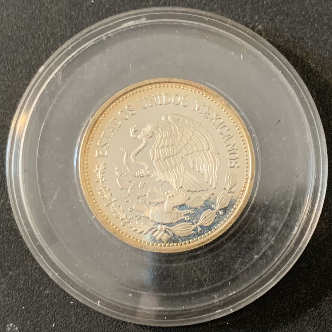 紫瑗钱币—微拍第49期  墨西哥 1985年 86墨西哥世界杯 25比索 8.4克 0.925银 精制