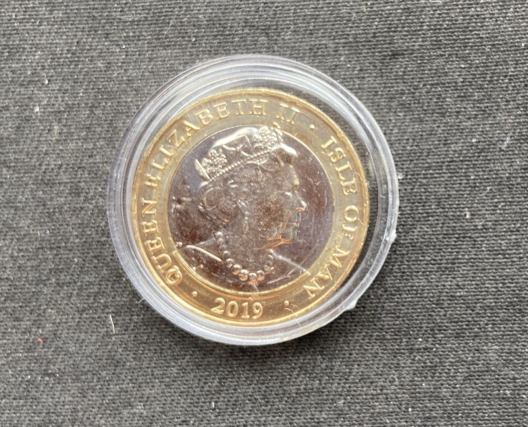 【随心拍&GetCoins】现代钱币拍卖第四十七期 【马恩岛】马恩岛2019的2镑双色币