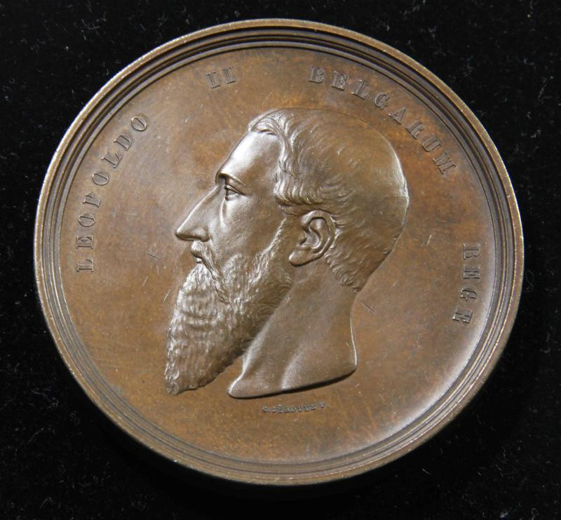 欧洲古典章拍卖（第36场） 1868年查理曼骑马雕像在列日落成  