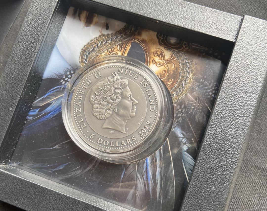 【随心拍&GetCoins】现代钱币拍卖第四十七期 【纽埃】高浮雕面具系列第一枚：威尼斯面具